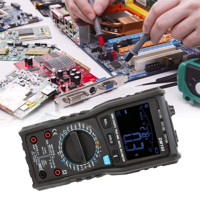[Australia - AusPower] - Multimeter, DM100 Multimeter Digital High-Precision Intelligent AC/DC Voltage Current Frequency Tester oscilloscope multimeter Digital Multimeter 