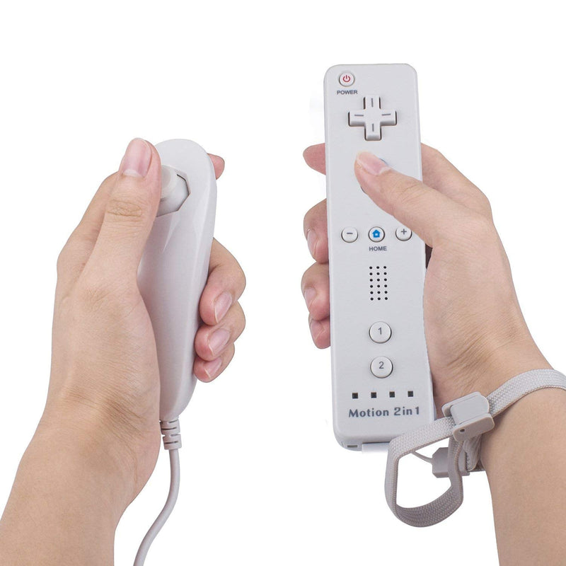 [Australia - AusPower] - Wii Remote with Wii Motion Plus Inside | Shock Wii Nunchuk Controller | Compatible Nintendo Wii, Wii U White, 1 pack 