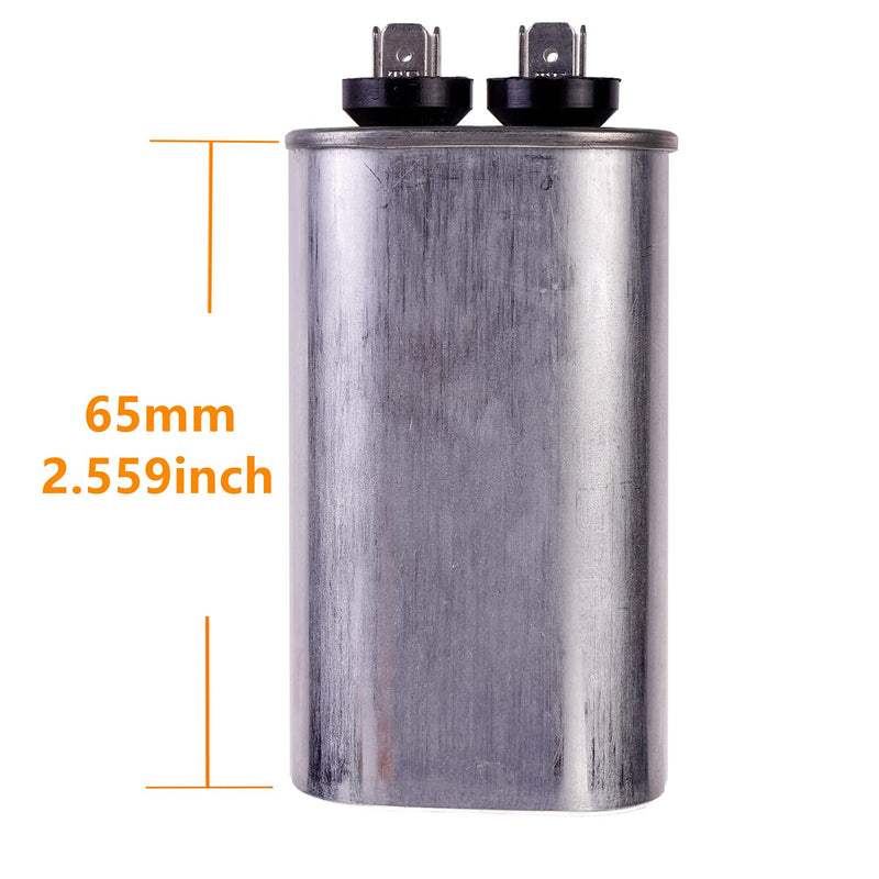 [Australia - AusPower] - 5 uF MFD ±6% 370/440 VAC CBB65 Oval Run Start Capacitor for Fan Start and Cool or Heat Pump Air Conditione or AC Motor Run 5UF 
