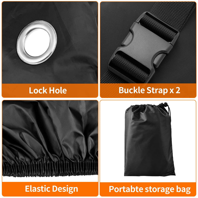 [Australia - AusPower] - AKEfit Adult Tricycle Cover Electric Tricycle Covers, Bike Covers Outdoor Storage Waterproof, Dustproof Bicycle Cover, Windproof Recumbent Trike Cover Black 75"L x 30"W x 44"H 