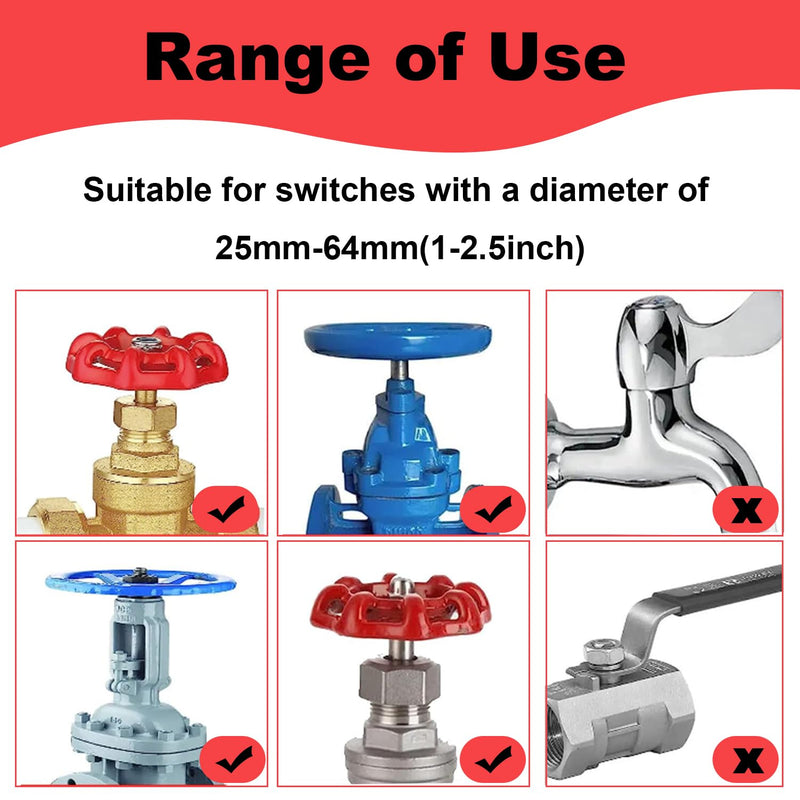 smseace 1Pack Gate Valve Lockout Device with Coded Lock Suited for 1to2-1/2 gate Valve Handles Gate Valve Lockout Water Spigot Lock for Outdoor Faucet Water Spigot Faucet Devices 1