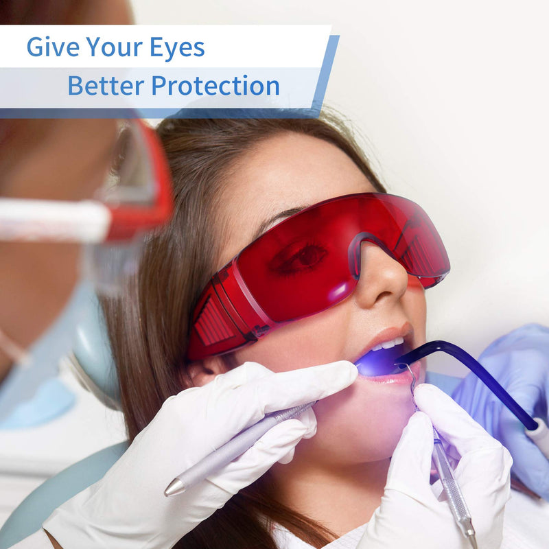 [Australia - AusPower] - Dental Eyewear for Teeth Whitening Light, Eye Shield Safety Glasses LED Protective Goggle 