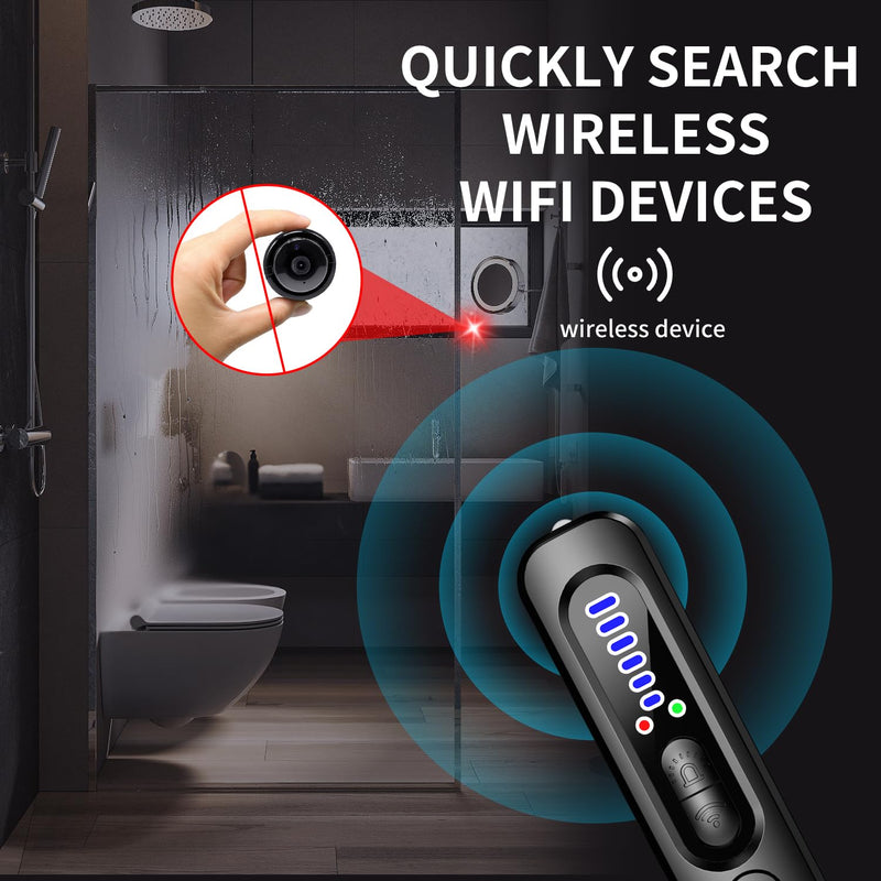 [Australia - AusPower] - Hidden Camera Detector - Anti Spy/Car GPS Tracker/RF Signal/Bug Sweeper/Hidden Devices/Listening Device Detector - Portable Bug Finder for Office Car Hotel Travel Indoor Outdoor Use 