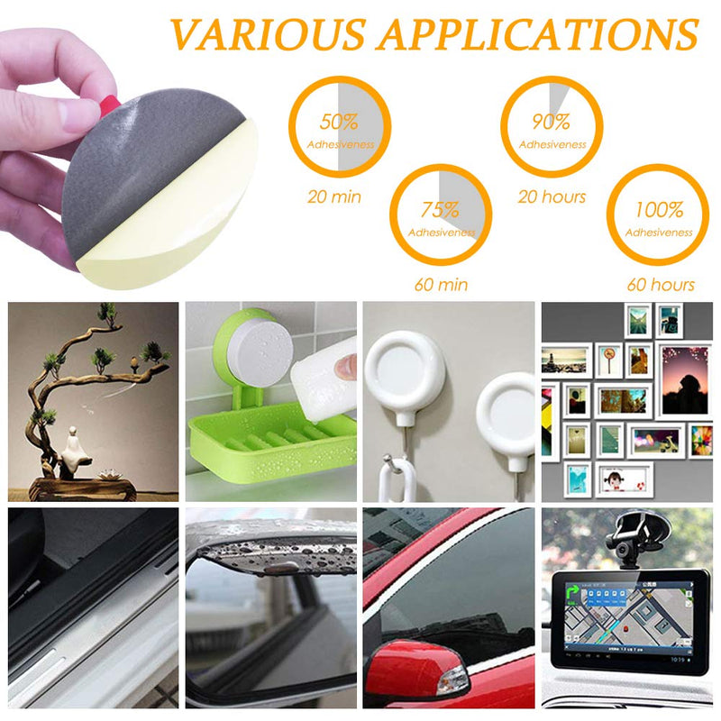 [Australia - AusPower] - 8 Pack Large 3M Double Sided Foam Adhesive Tape Pads,SonKu 3.15 Inch Round VHB Sticky Pads Replacement Mounting Tape for Suction Cup Dashboard,Car Bracket,Dash Cam and Indoor Products 