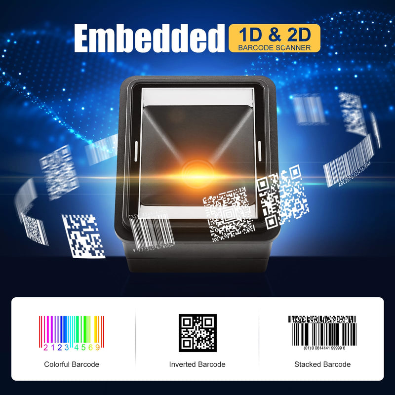 NETUM NT-EM61 Embedded 1D/2D Barcode Scanner Module — Multi-Interface (USB/TTL / RS232 / RS485) Industrial-Grade Compact Fixed Barcode Reader