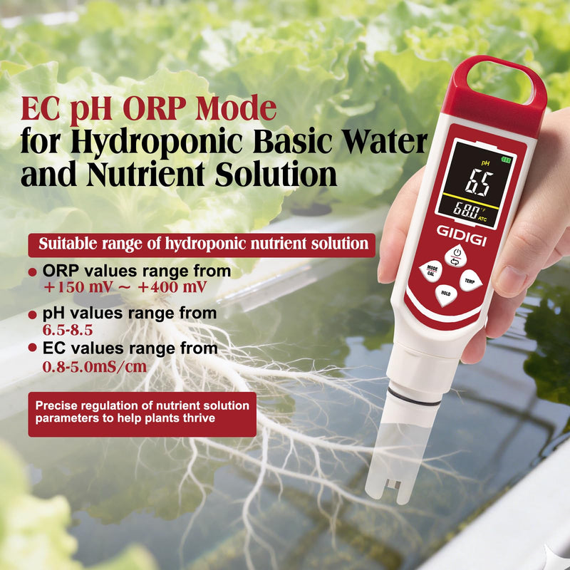 Upgraded Hydrogen Water Tester Meter Verified Digital 7-in-1 H2 ORP pH Meter Salt TDS EC Water Tester for Hydrogen Bottle, Pool, Aquarium, Drinking Water, Hydroponic