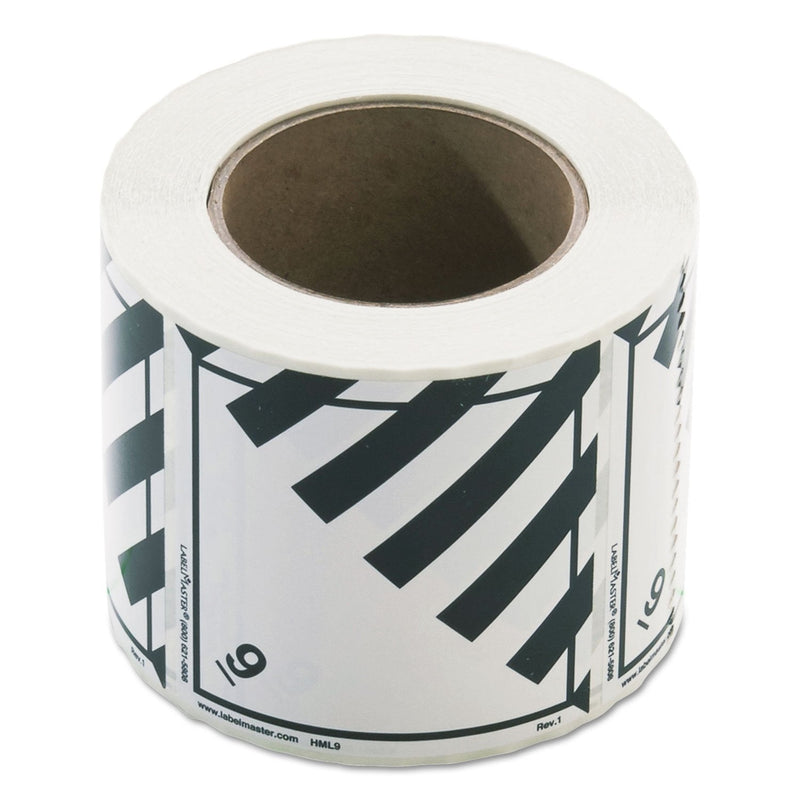 Labelmaster HML9 Miscellaneous Dangerous Goods Label, Paper, Hazmat, 4" x 4" (Pack of 500) Single Roll