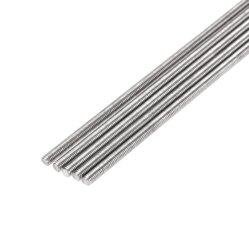 [Australia - AusPower] - uxcell 5Pcs M3 x 350mm Fully Threaded Rod 304 Stainless Steel Right Hand Threads 