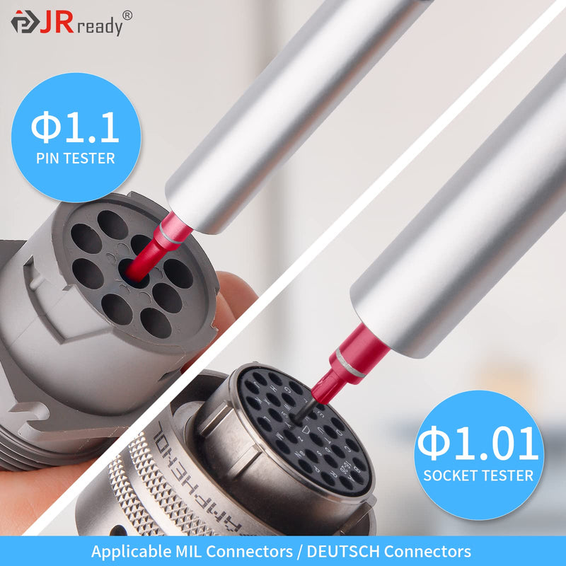 [Australia - AusPower] - JRready ST5245-HT250 Electrical Tension Test Tools，20# Socket and Pin Tester Tips Work with The HT250-4 Adjustable Retention Dynamometer Tool Set in Electrical System Tools(RED) 1PCS Retention Tester+1Pair Tester Tip 