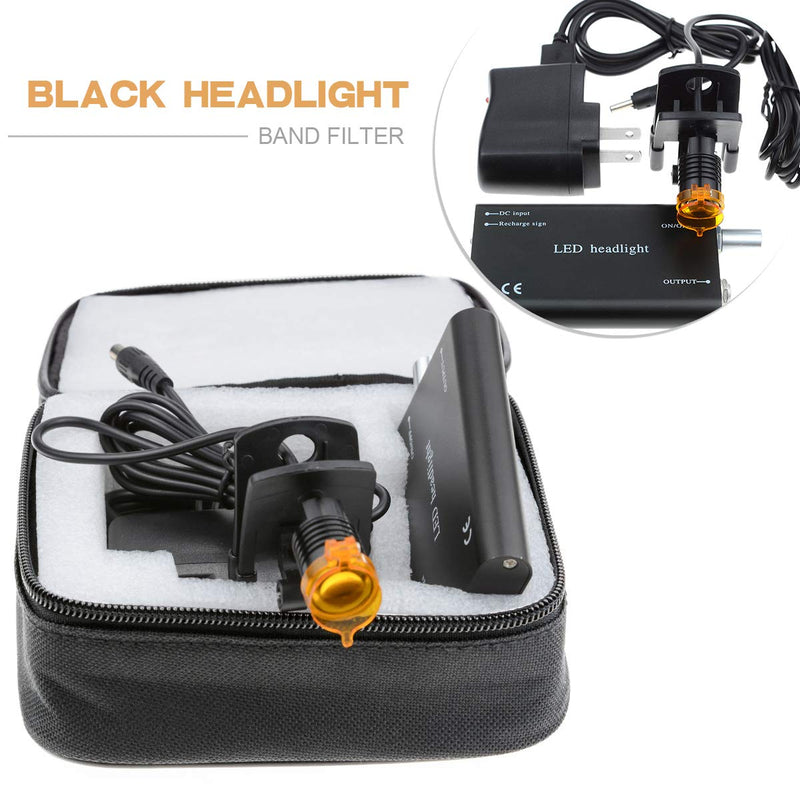 [Australia - AusPower] - Plastic Clip Headlamp for Binocular Loupe with Bag (Black? 