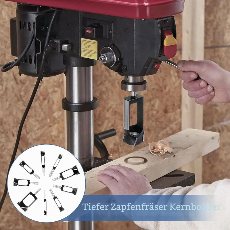 Deep Tenon Drill for Carpentry Work, 8mm, 10mm, 12mm, 15mm, 20mm, 25mm, 30mm, 35mm, 40mm, Wood Dowel Hole Cutter, Tenon Cutter, Cork Drill, Deep Dowel Cutter (10mm)