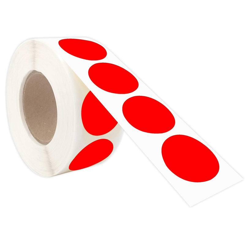 PARLAIM 1 Inch Round Permanent Adhesive Color-Code Dot Stickers,1000 per Roll dots Label Dispenser Box ,Red Circle Stickers Label for Office Classroom (Red) Red - NewNest Australia