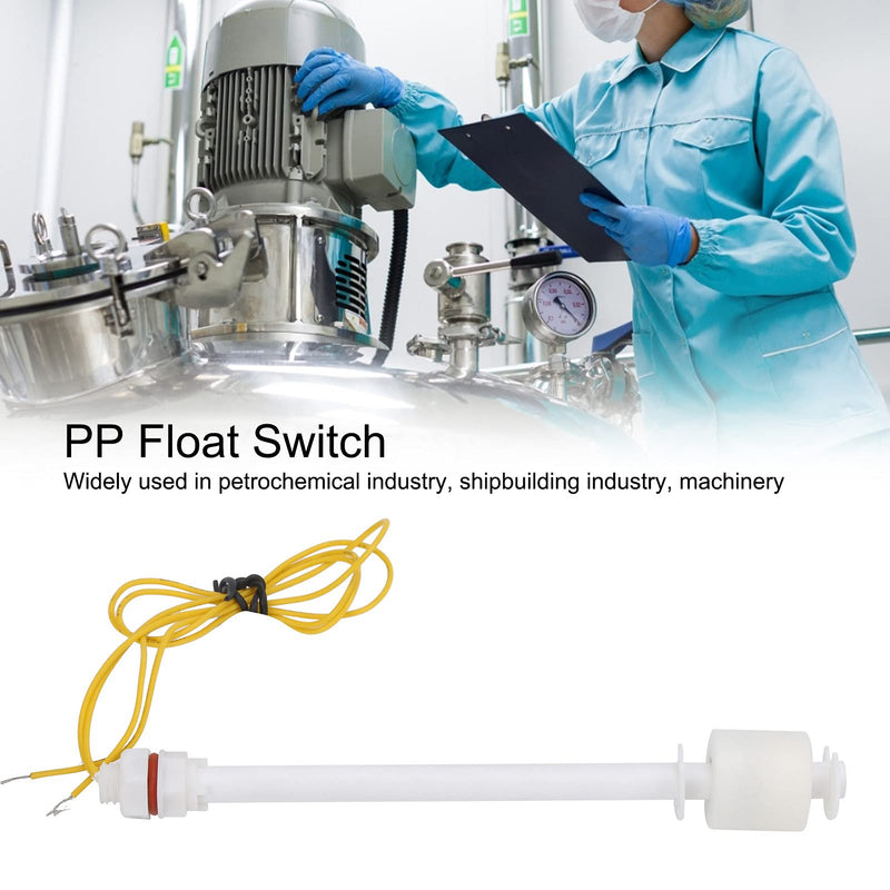 [Australia - AusPower] - PP Plastic Liquid Level Switch, DC100V Liquid Level Sensor Fish Water Switch, Water Level Sensor for Petrochemical Industry, Shipbuilding Industry(200mm) 