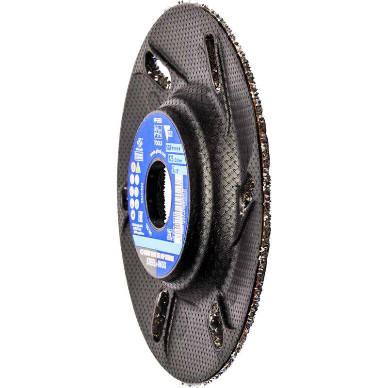 PFERD Tools CC-GRIND VIEW - 10x CC-GRIND VIEW Sanding Discs 125 x 22.23 mm Special Line SGP Steelox for Steel/Stainless Steel 64196126 - High Performance Sanding Disc for Aggressive Grinding
