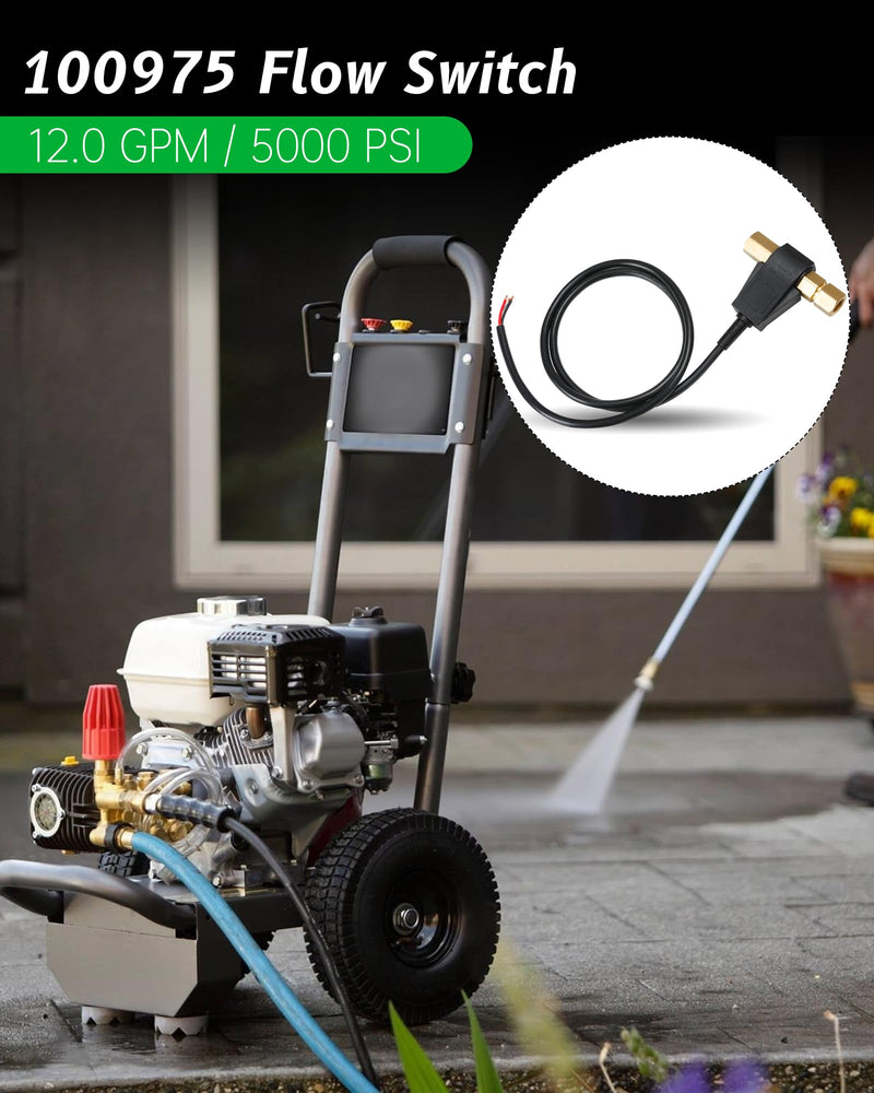 [Australia - AusPower] - 100975 Flow Switch for Pressure Washer, Flow Switch Fit for General Pump, 12.0 GPM, 5000 PSI, Mounts in Any Position 