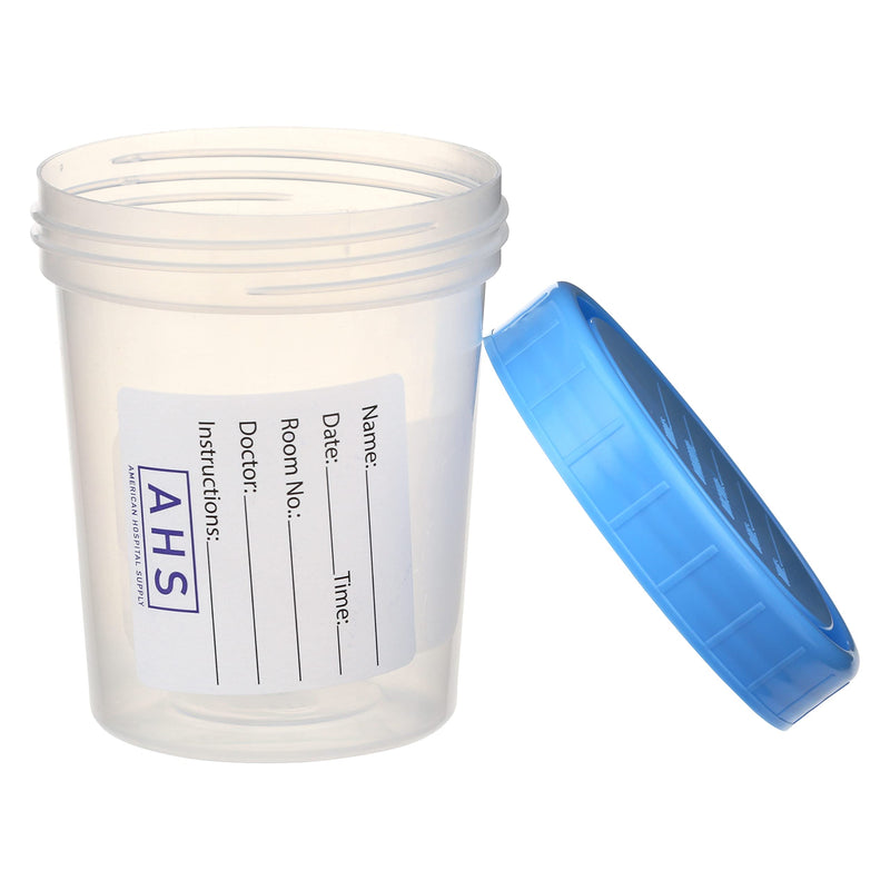 [Australia - AusPower] - AHS American Hospital Supply Sterile Specimen Cups | Sterile Urine Cups with Lids | Single-Use Urine Sample Containers with Screw On, Leak-Resistant Lid, (Pack of 10) 4 Oz. Pack of 10 