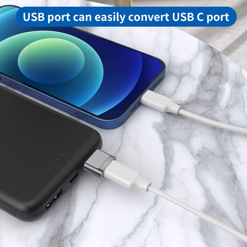 [Australia - AusPower] - USB C Female to USB Male Adapter (4-Pack), Type C to USB A Charger Converter for iPhone 15 14 13 12 11 Plus Pro Max, Samsung Galaxy S24 S23 S22 Ultra, Apple iWatch Watch Series 7 8 SE, AirPods, iPad Grey 