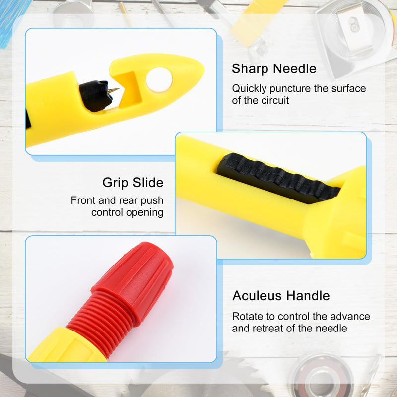 [Australia - AusPower] - 4 Pieces Wire Piercing Probe Insulation Piercing Clip Set Wire Piercing Tool for Multimeter Voltage Thermometer Voltmeter Testing(2mm, 4mm) plastic-4pcs 