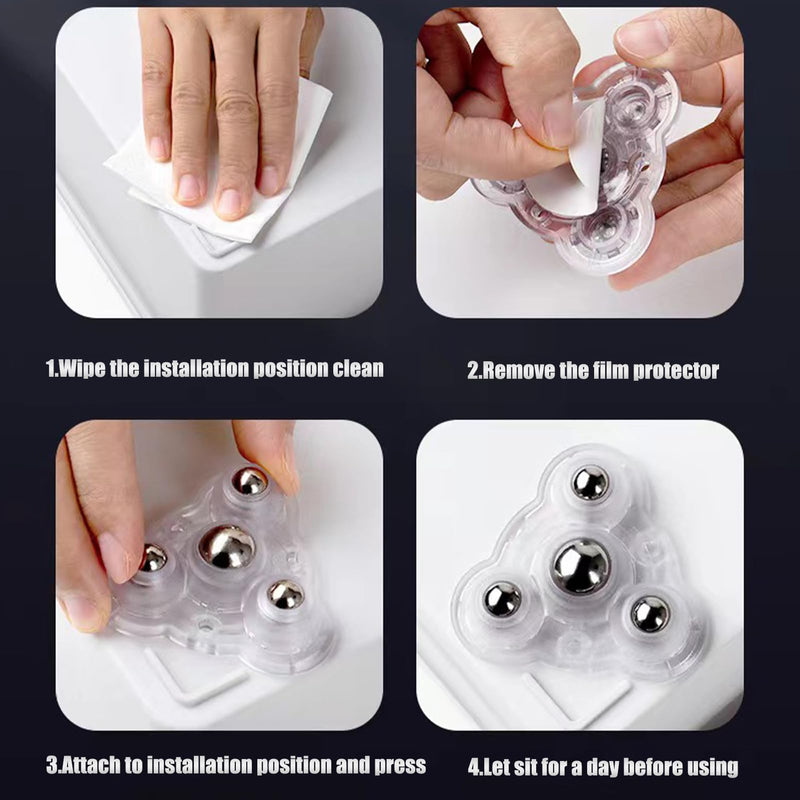[Australia - AusPower] - Household Mini Casters, 360° Casters, Furniture Casters, Paste Type Universal Wheel, Suitable for All Small Furniture, Luggage, Storage Shelves?4pack? 