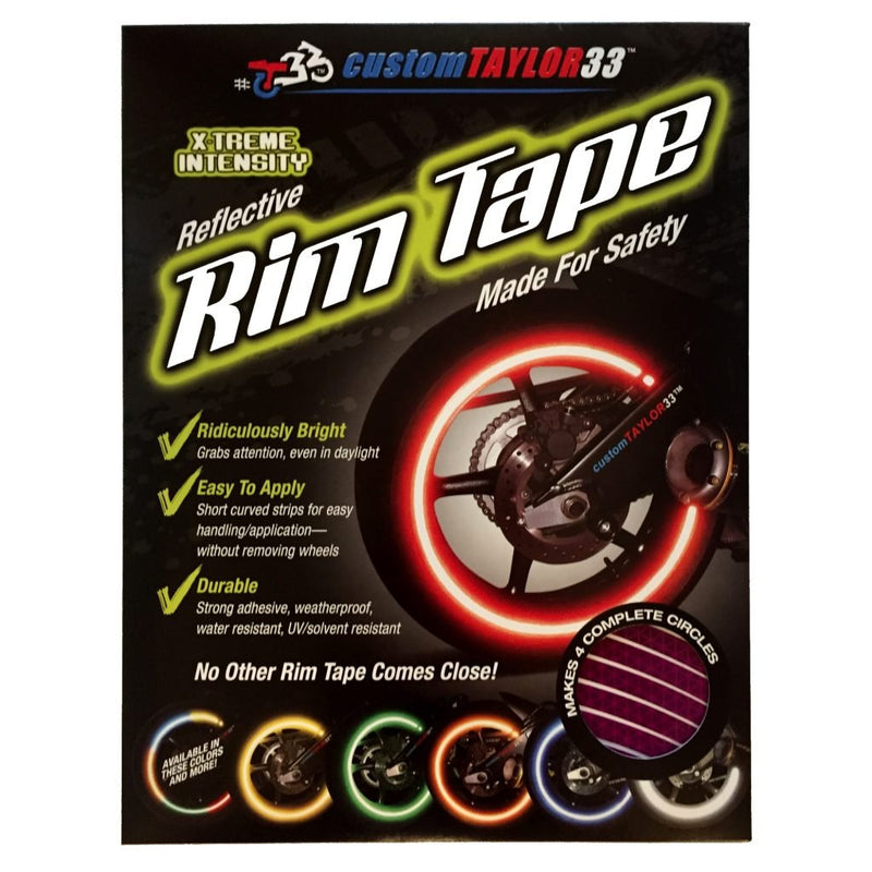 customTAYLOR33 New Special Edition Purple High Intensity Grade Reflective Copyrighted Safety Rim Tapes, 16" (Rim Size) 16" (Rim Size)