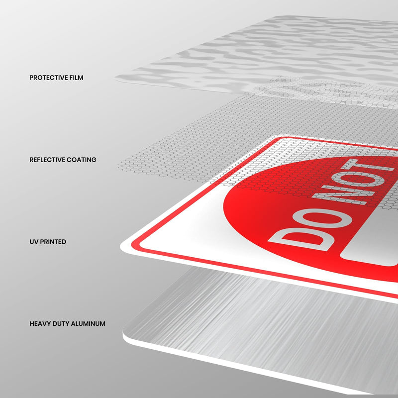 2 Pack Do Not Enter Wrong Way Sign 18 × 12 Inches Reflective Waterproof Fade Resistant Rust Free Aluminum Metal Warning Signage with Pre-Drilled Holes for Roads Driveways Parking Lots