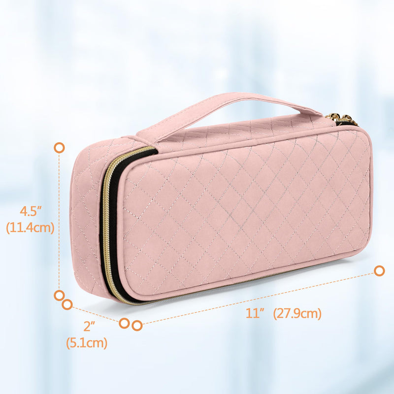 [Australia - AusPower] - Damero Protective Stethoscope Case with Divider for Nurse Accessories, Stethoscope Carrying Bag Travel Case Compatible with 3M Littmann/ADC/Omron Stethoscope and others, Misty Rose 