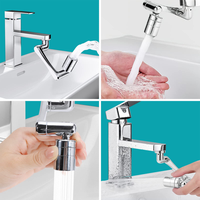 Tap Extension, 1440° Rotatable Rotatable Tap Attachment | Tap Aerator with Spray Filter, Multifunctional Extension Tap, Tap Attachment Swivelling for Kitchen