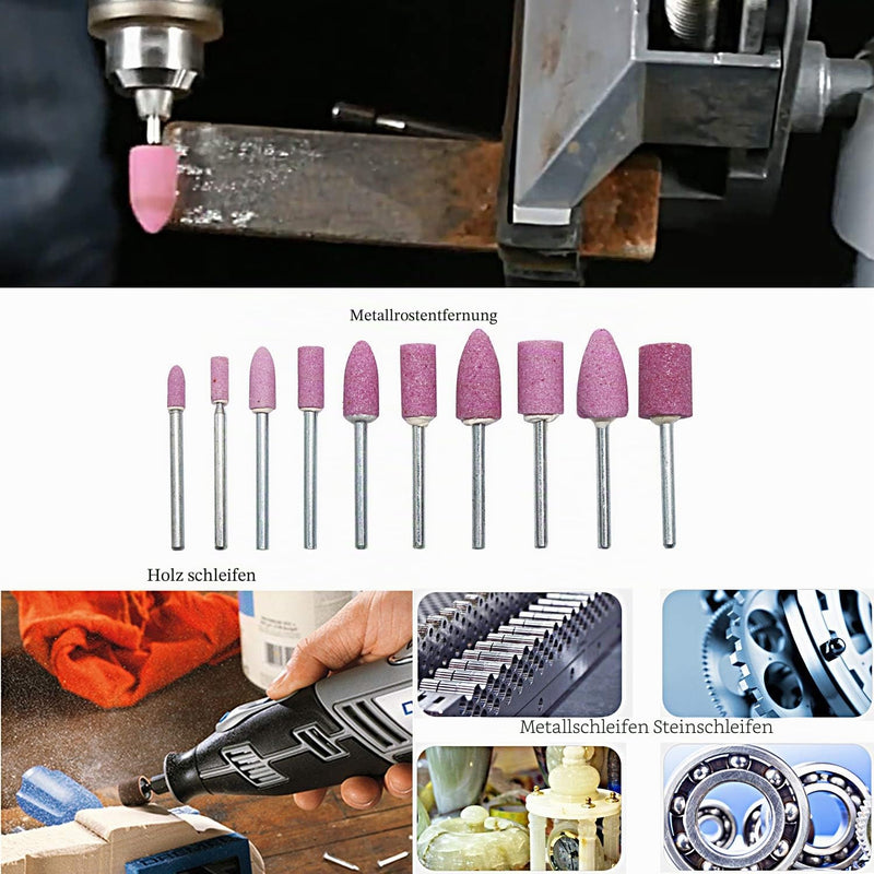Sharpening Stone Bits Grinding Wheels Dremel Accessories Wood Carving Engraving Set 3mm Mandrel 20pcs Rose