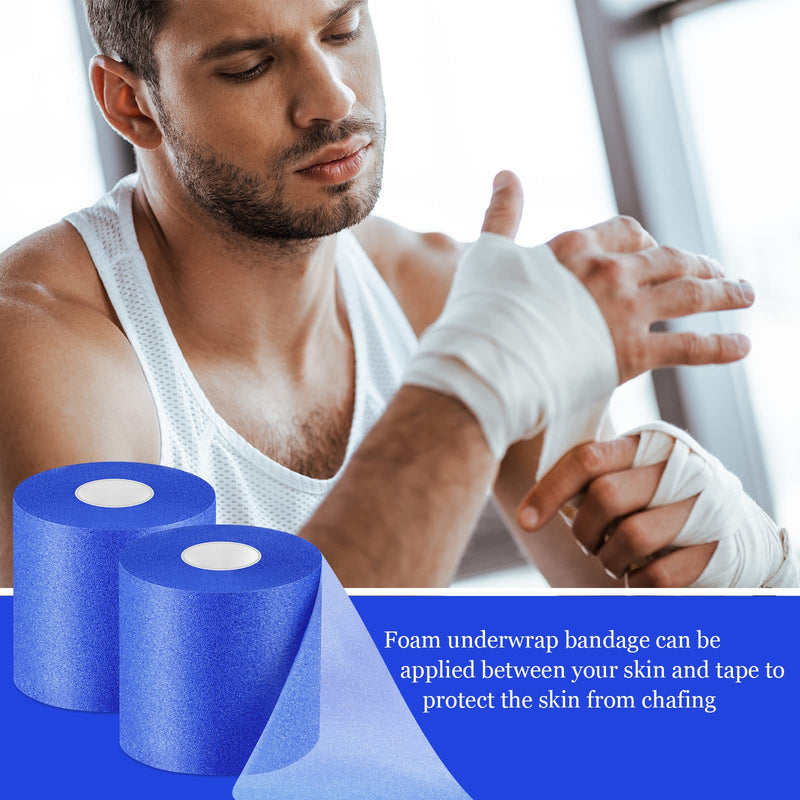 30 Yards Pre-wrap Athletic Tape Foam Underwrap Tape Foam Underwrap Bandage for Wrists Elbows Knees Ankles Hair Sports, 2.76 Inches