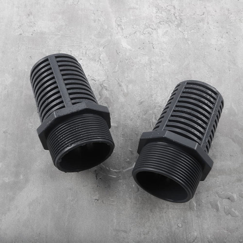 TOMEX 2 Inch Threaded Suction/Overflow Strainer, Screen Strainer 2 Inch (2 Pack) 2"