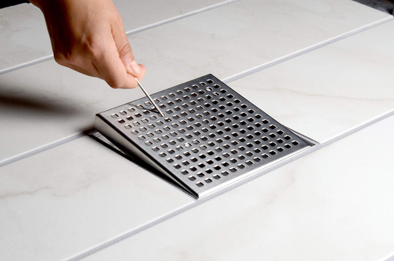 Designline 4 in. x 4 in. Square Drain Tile-in Grate 4"