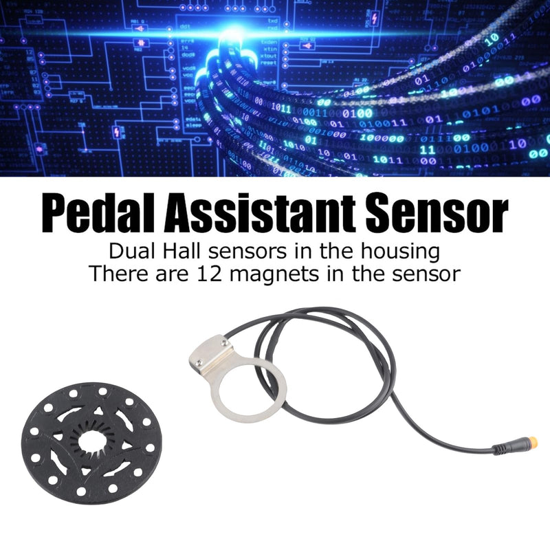 [Australia - AusPower] - Hall Effect Sensor, Pedal Assist Kit, 12 Magnets Right Dual Electric Assist Sensor Accessories 