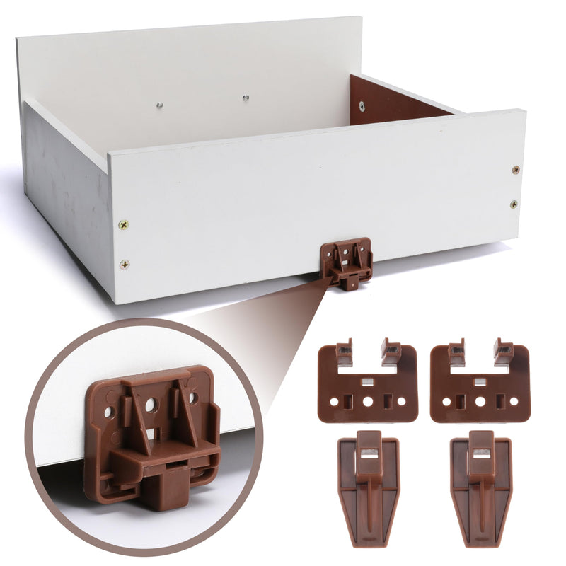 [Australia - AusPower] - 10PCS Drawer Slide Track Guide Glide for Center Mount Drawer for Dressers and for Nightstand for Kenlin for Rite-Trak 1 Drawer Systems (Please Check The Size Before Purchasing) 10Pcs 