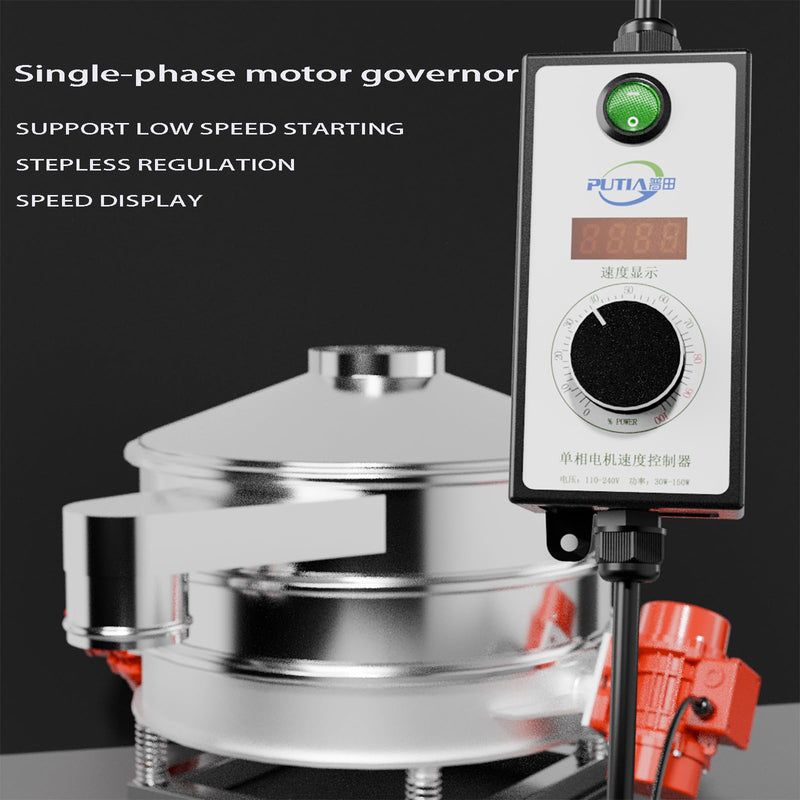 AC Motor Speed Controller Single Phase 110V/220V Vibration Motor Governor Supports Low Speed Start for 30W-120W Moto