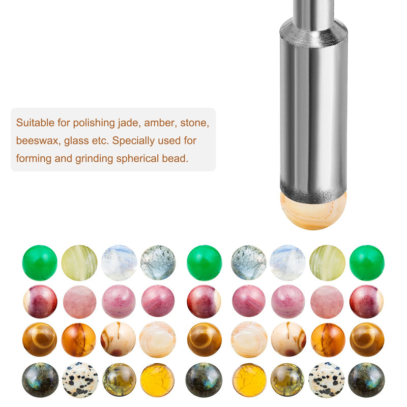 [Australia - AusPower] - uxcell Diamond Grinding Mounted Point, 16mm 100 Coarse Grits Spherical Concave Head Bead Fine Grinding Bit for Jade Amber Stone Beeswax Glass 