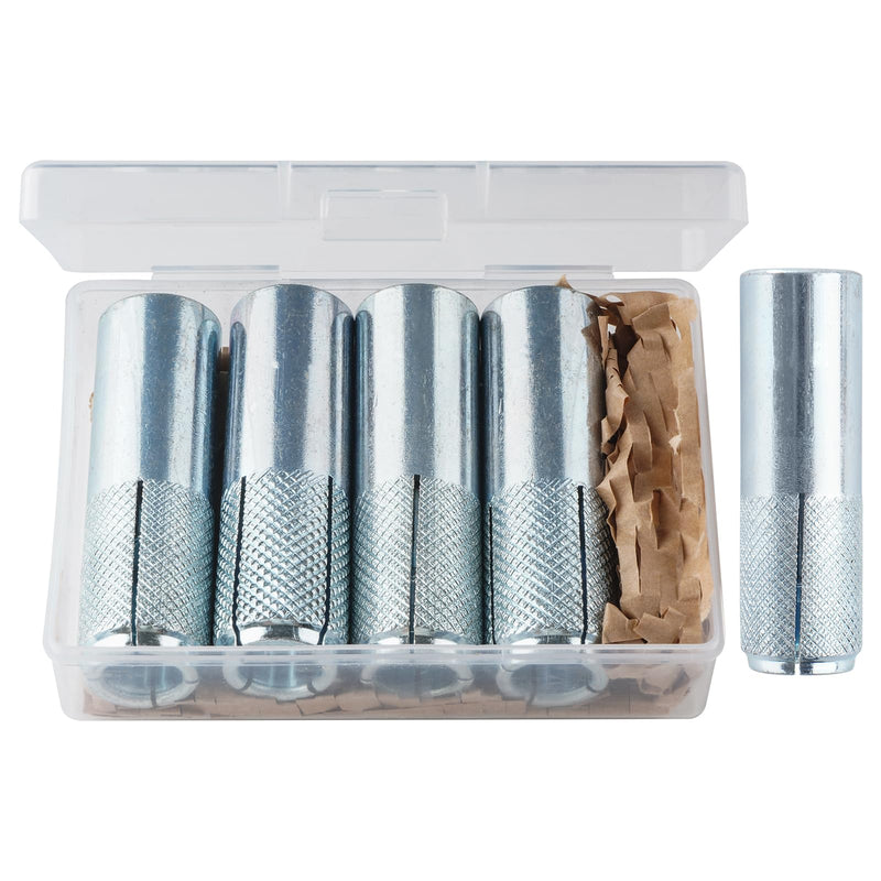 50 PCs Drop-in Anchors 1/2"-13 Zinc-Plated for Concrete, Secure Mounting, Industrial-Strength, Easy Installation - Internal Forced Expansion Screw Bolts for Solid Concrete 50