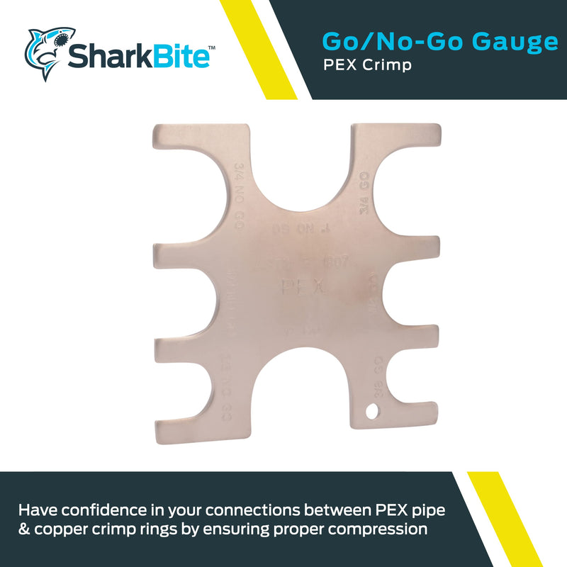 [Australia - AusPower] - SharkBite 3/8 Inch PEX Crimp Tool Go / No-Go Gauge, Plumbing Fittings, 23080 