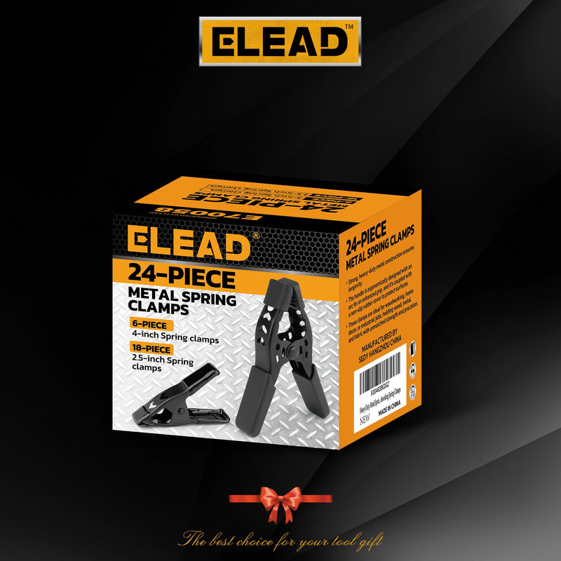 [Australia - AusPower] - Clips for Hanging Backdrop Spring Clamps - 24-Piece Metal Clips 18× 2.5" & 6× 4" Clamps for Woodworking, Backdrop Stand, Pool Cover, Crafts 