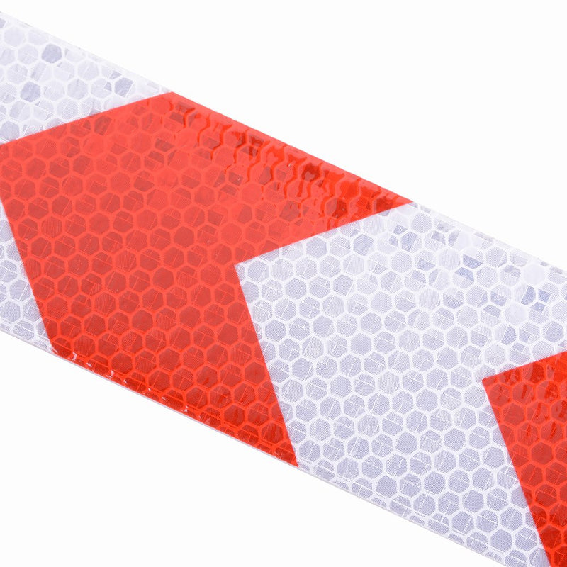 Red White Arrow High Visibility Reflective Tape 2 inch x 75 feet Self-Adhesive Tape Conspicuity Safety Warning Tape ‎2 IN X 75 FT Red & White