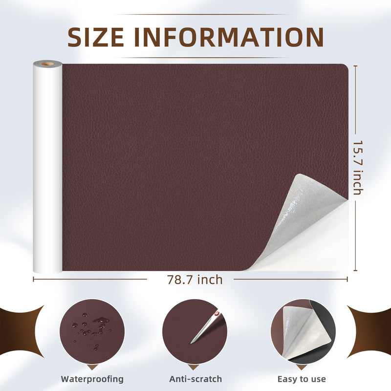 CHEIGHY Leather Repair Kit for Couches Self Adhesive Leather Repair Patch for Furniture Vinyl Repair Kit for Car Seats Sofa Office Chair Belt Jackets