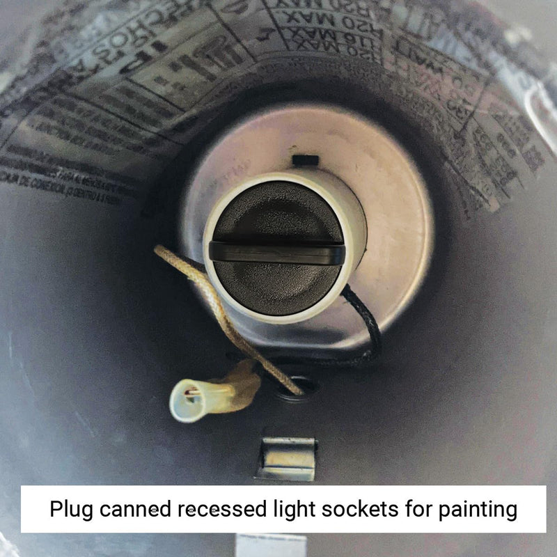 [Australia - AusPower] - Light Socket Safety Cap Plugs for String Lights, Improved Design, Recessed and Standard Light Sockets (5) 5 