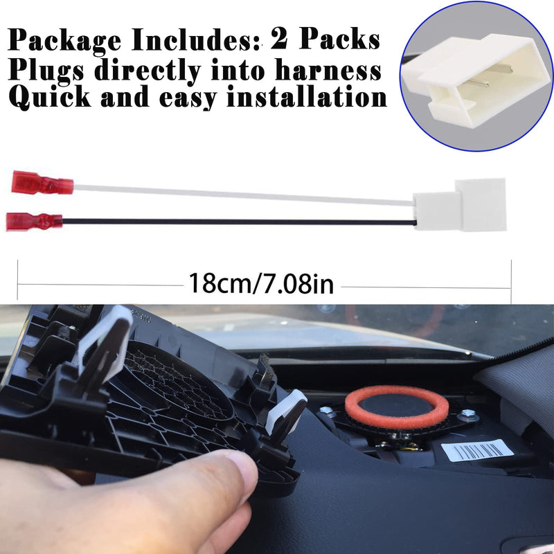 [Australia - AusPower] - 4 Pack 72-8104 Speaker Harness Adapter for Toyota Speaker Wire Harness Adapter Plug Compatible with Toyota Tacoma Tundra Camry Corolla 4 Runner Scion Pontiac Speaker Wiring Harness Adapter 