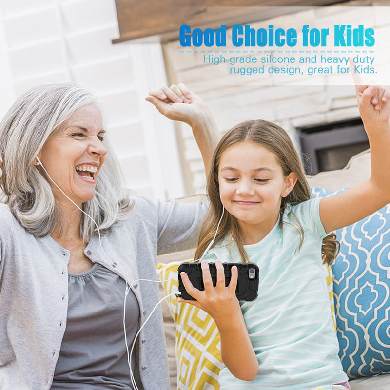 [Australia - AusPower] - iPod Touch 7th / 6th / 5th Generation Case Heavy Duty Shockproof Rugged Cover for Apple iPod Touch 7/6/5 Generation Case Black 