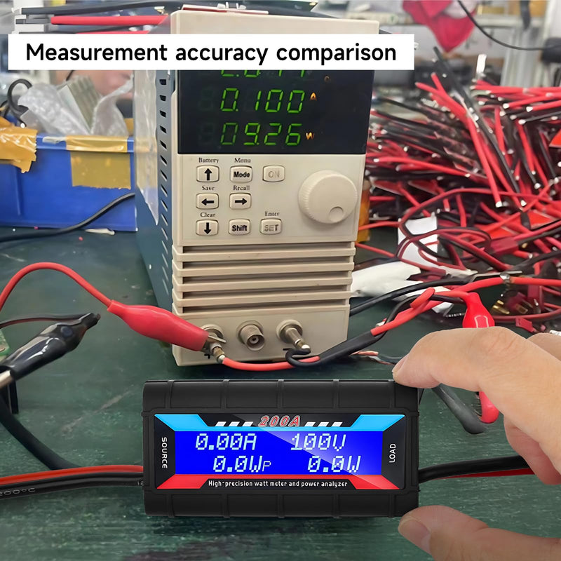 [Australia - AusPower] - 2Pack 200A 100V High Precision Watt Meter Power Analyzer Battery Consumption Performance Monitor with Backlight Digital LCD Screen Model Aircraft Power Meter with Manual 2PCS 