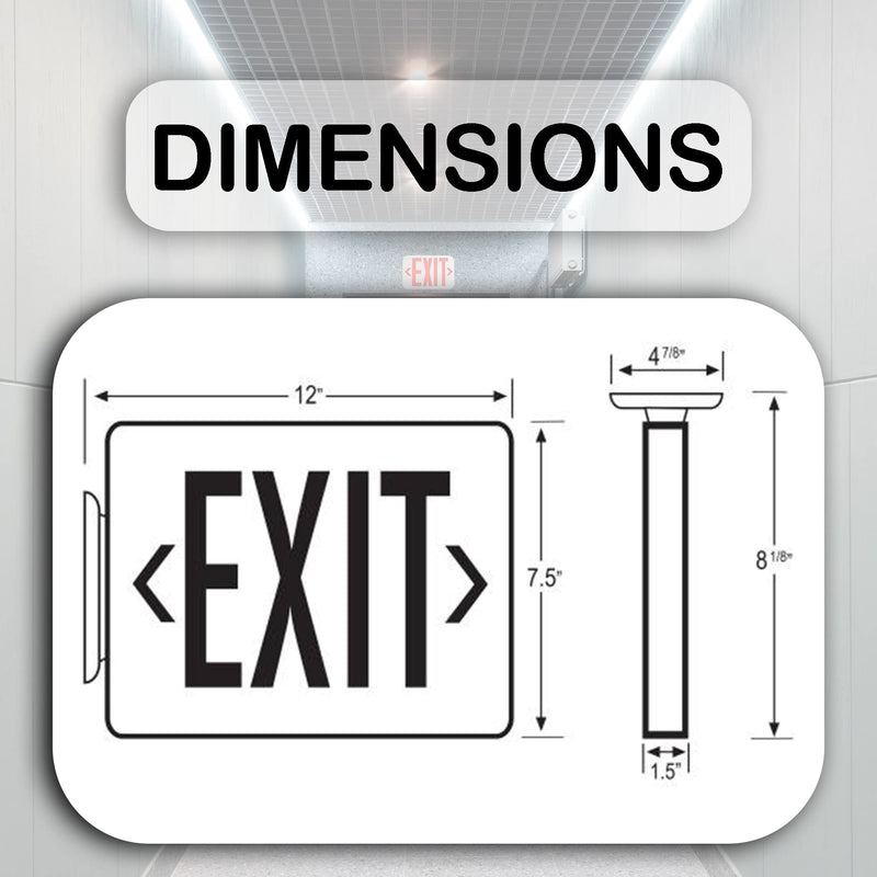 Ciata Led Emergency Exit Sign with Battery Backup - Emergency Fire Exit Lights, Light up Exit Sign, Lighted Exit Signs, Exit Signs for Business, Neon Exit Light, Single and Double-Sided, Red, 1 Pack