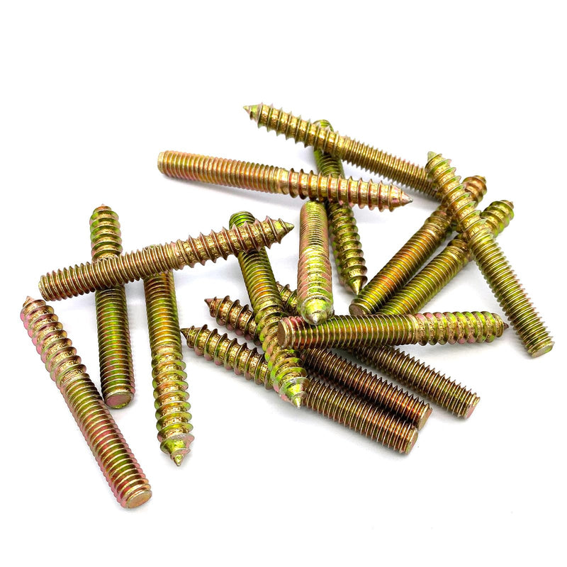 [Australia - AusPower] - 16 Pack 5/16-18 x 2-1/2 Inch Hanger Bolts 5/16-18" Double Headed Bolts 5/16 Wood Dowel Screw Self-Tapping Screw Hanger Bolts for Furniture Screws Double Screw Threaded Rods Bolt 63.5mm Length 5/16-18x2-1/2"-16Pcs 