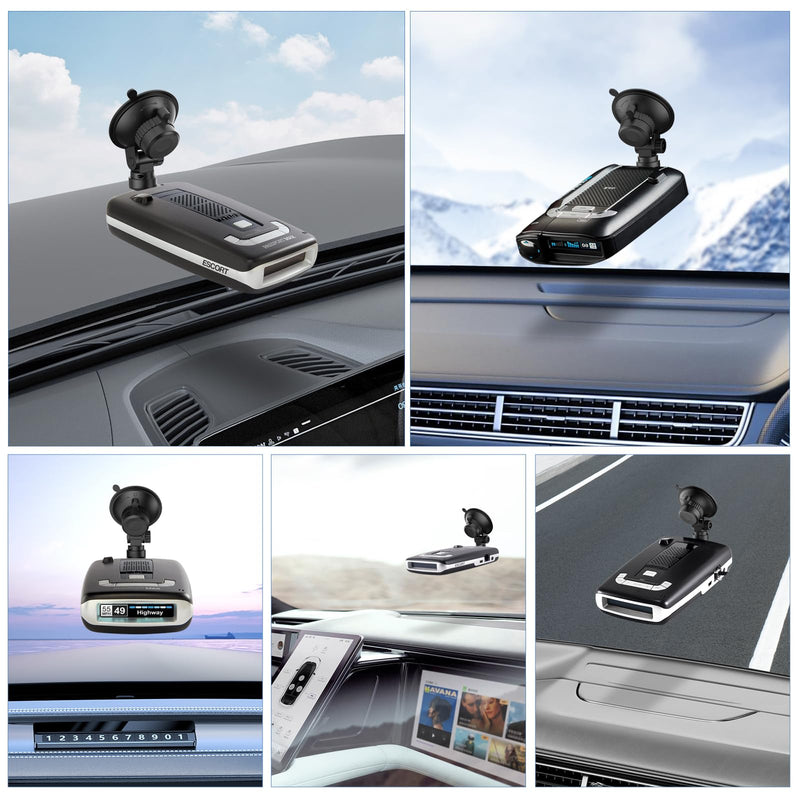[Australia - AusPower] - Windshield Radar Detector Mount, Suitable for Escort MAX, MAX 2, 2015-2019 MAX360 Radar Suction Cup Mounting Base, with Sliding Plate Connection(Not Applicable to MAX 3 and MAX360C Model 