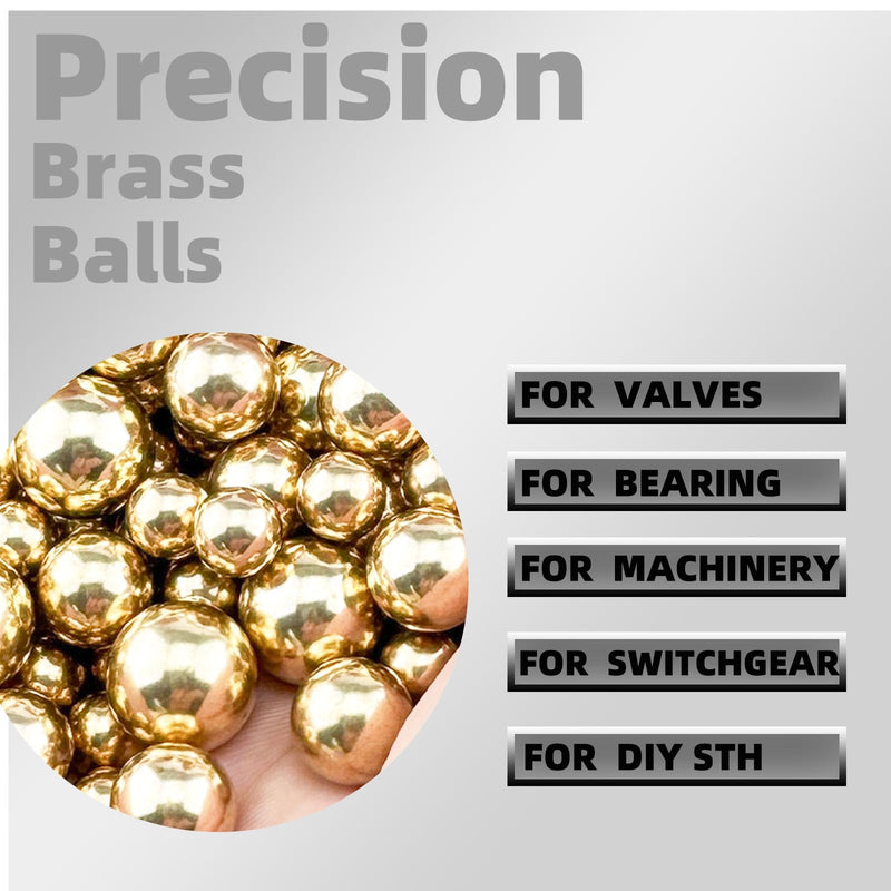[Australia - AusPower] - 50Pcs H62 Precision Brass Balls Solid Brass Balls Diameter 1/2"(12.7mm) Excellent Conductivity for Industrial Equipment Instruments, Also can be Used as DIY Crafts 1/2inches 50 