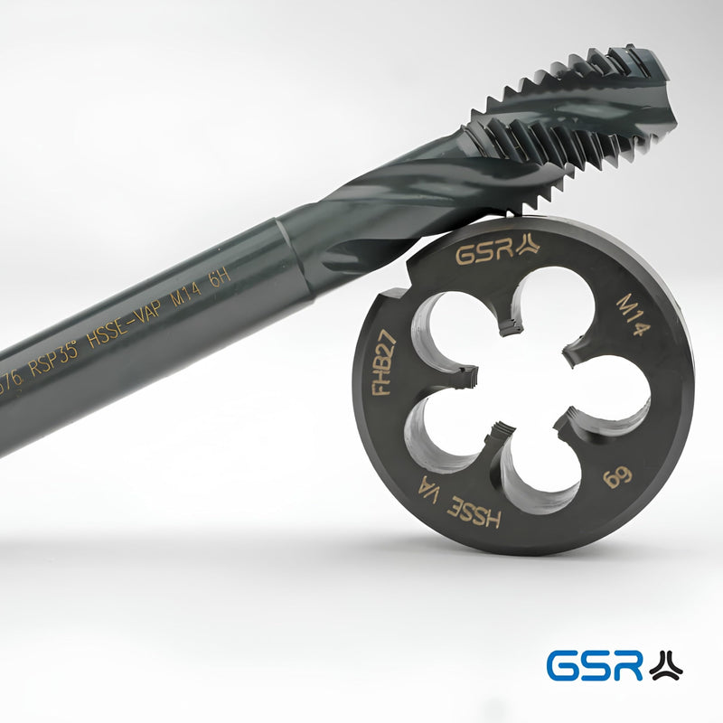 GSR Professional Threading Die for External Thread, HSSE-VAP M Form B, Heat Resistant, Wear-Resistant, Better Adhesion of Cutting Oil and Long Service Life, Metric, M4