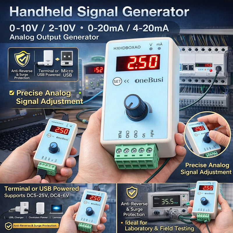 Digital Analogue Signal Generator Digital Analogue Handheld 0-10V/2-10V 0-20mA/4-20mA Current Voltage Signal Source Function Generator